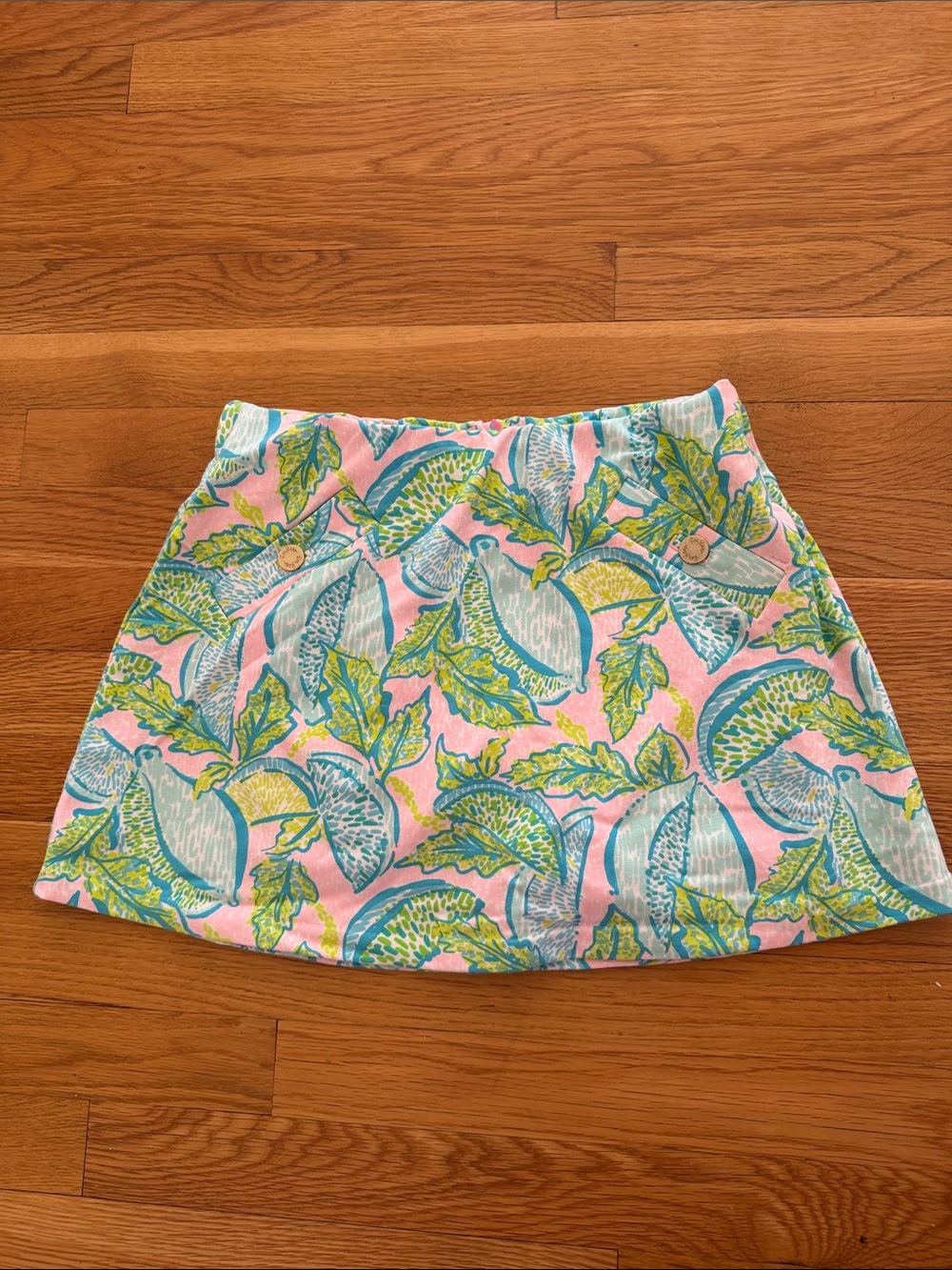 Lilly Pulitzer Pink Citrus-Pattern Mini Skirt